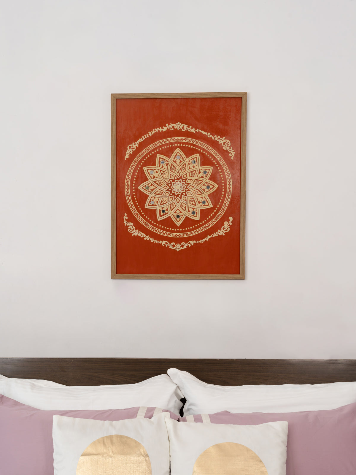 Sacred Terracotta Mandala Lippan Panel-2