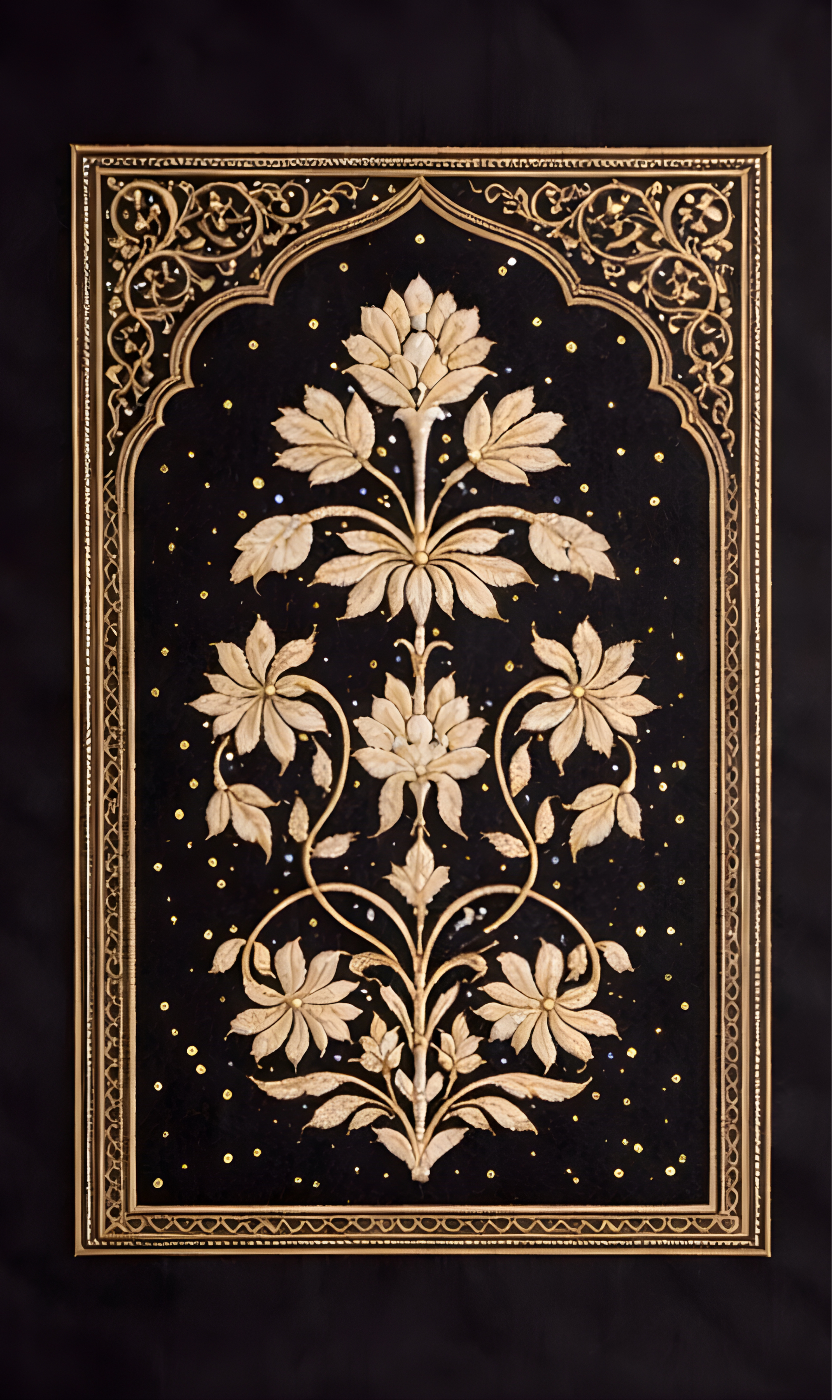 Midnight Floral Crest-1
