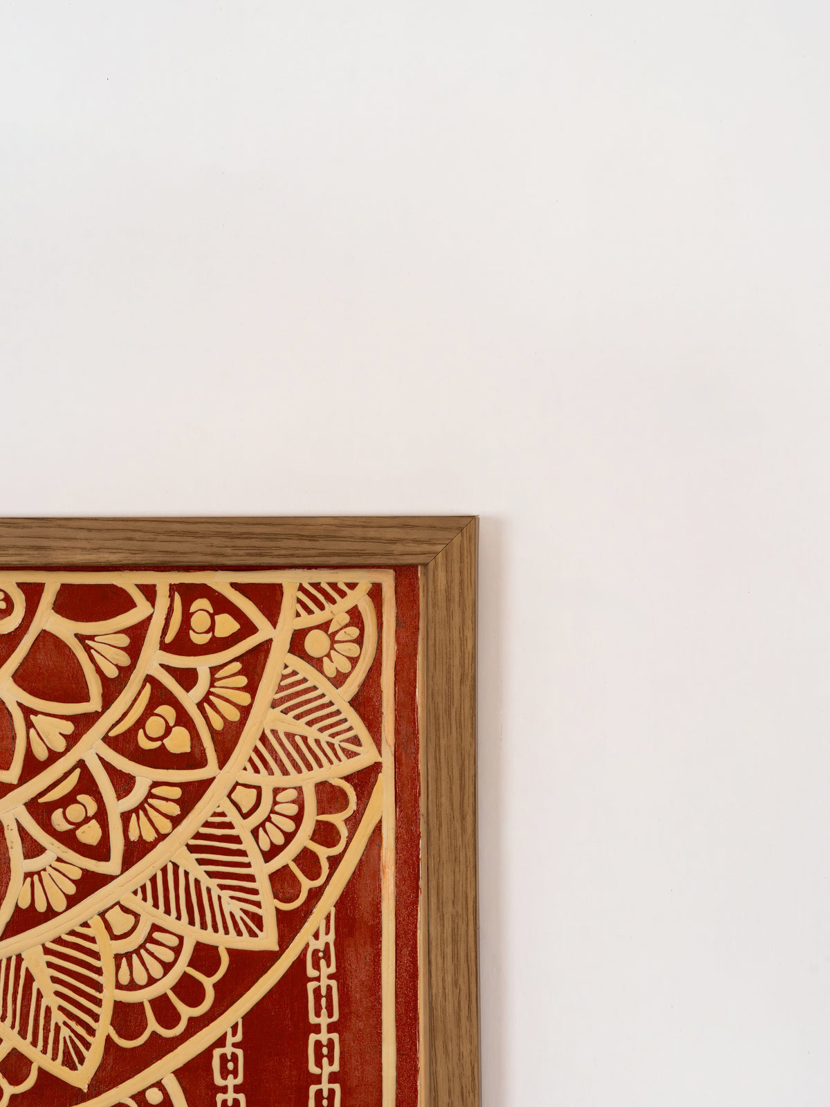 Temple Bells Mandala, distinctive Lippan wall art made to order in India